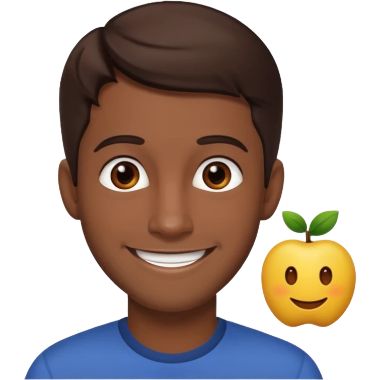 Keith Robinson with dark brown hair emoji