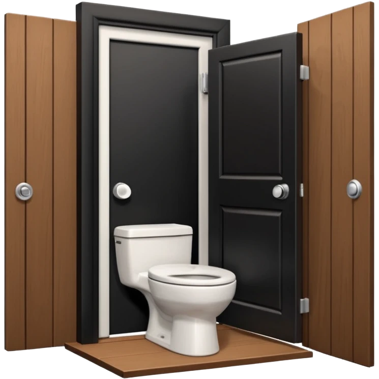 toilet front of a short door  emoji