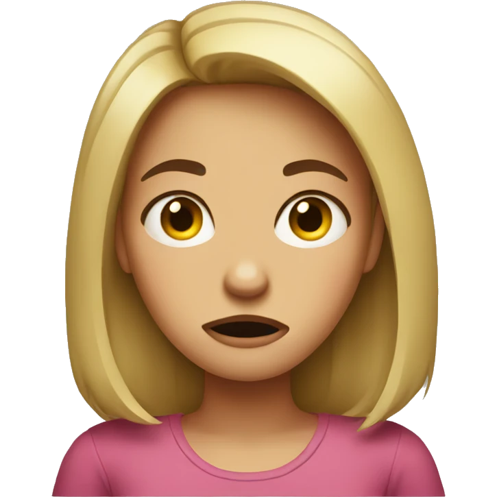 irritated girl emoji