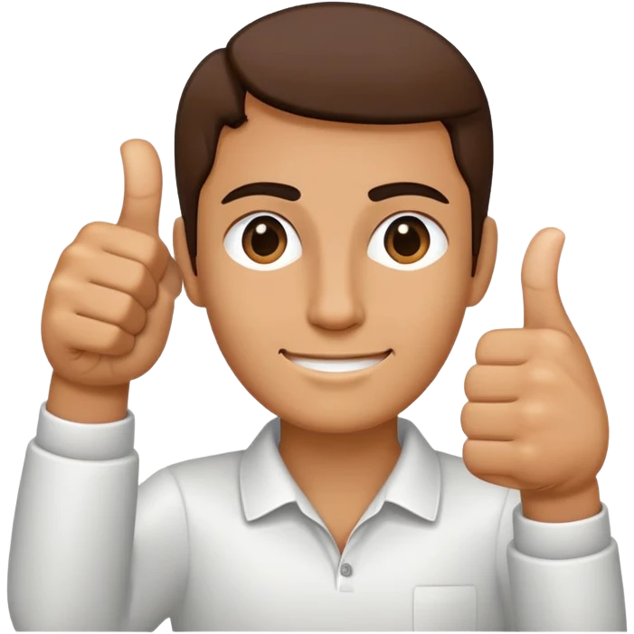 voglio che ci sia una faccia in cui la mano con il pollice sinistro  alzato e le altre dita della mano sinistra coprano orizzontalmente gli occhi e la mano destra distanziata dalla faccia fa il simbolo della L emoji