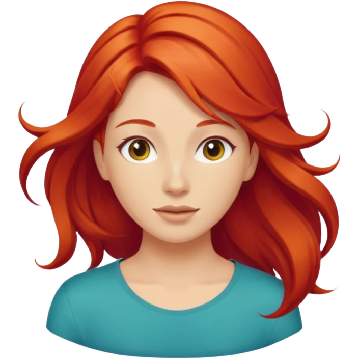 red hair emoji