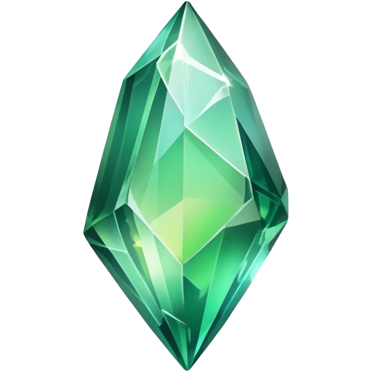 Green iridescent nebula crystal shard emoji