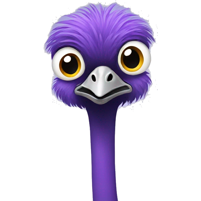 purple ostrich emoji