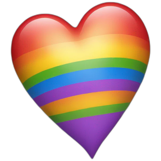 Gay heart pride emoji