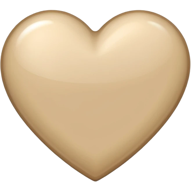 beige color heart emoji emoji