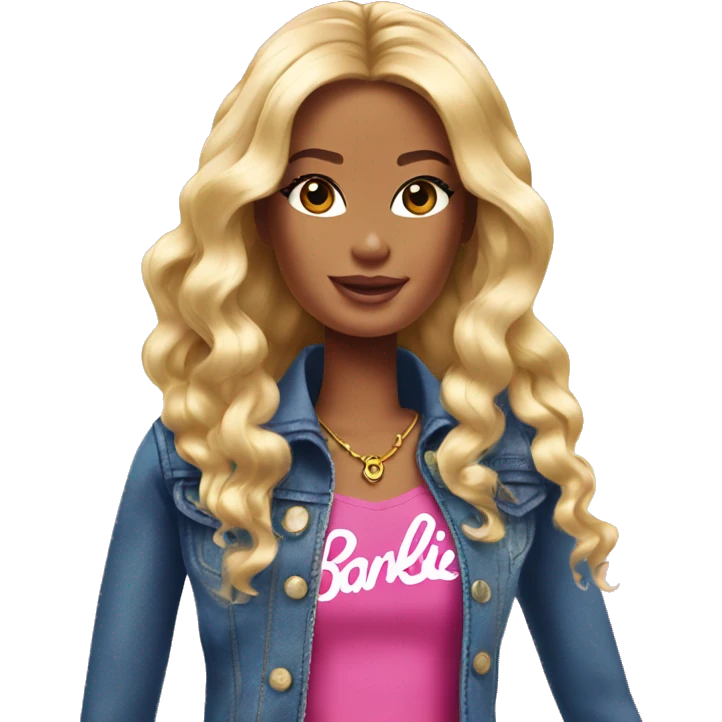 Barbie with locks emoji