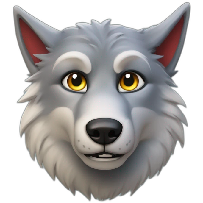 Loup garou amoureux emoji