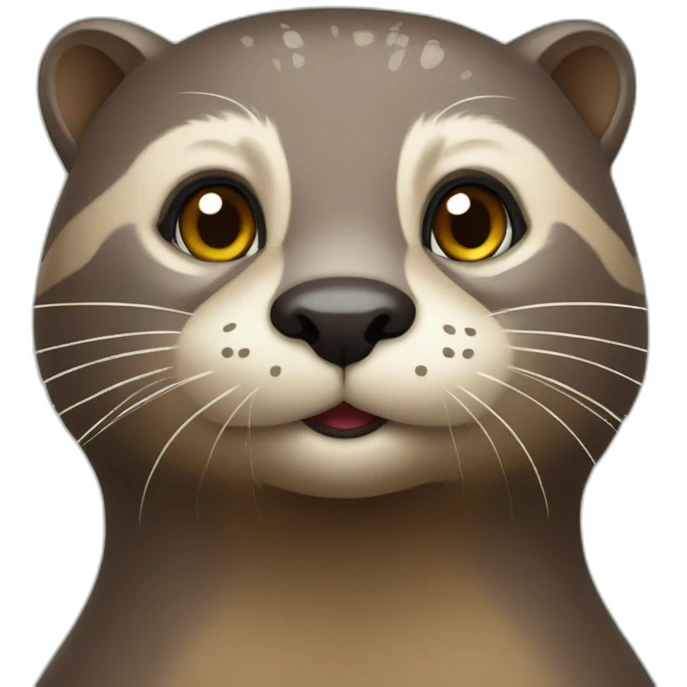 Loutre sur un chat emoji