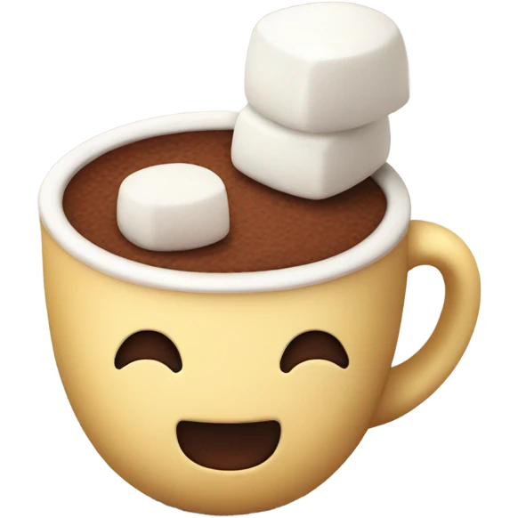 cocoa with marshmallow in cozy cup emoji