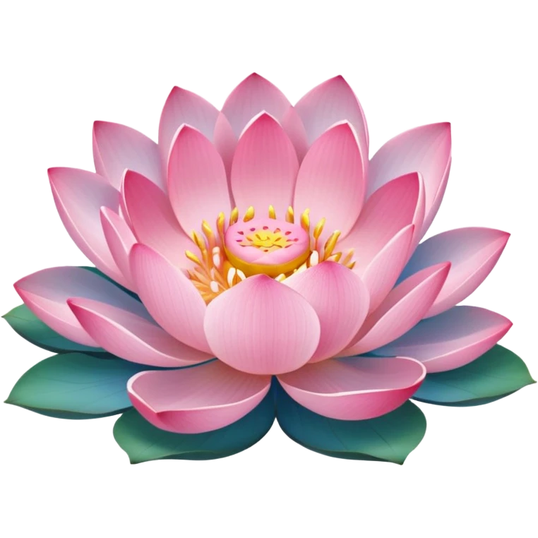 lotus flower with calm waves around emoji