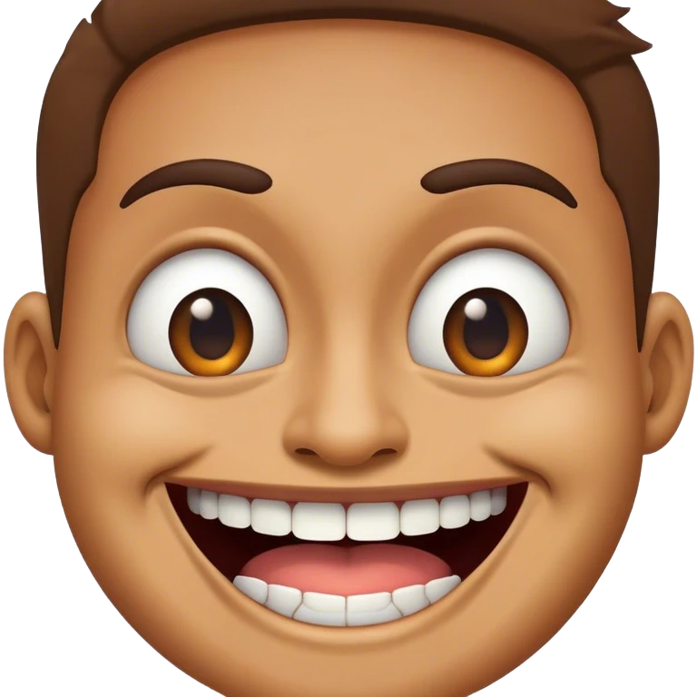 Crazy face with big smile emoji