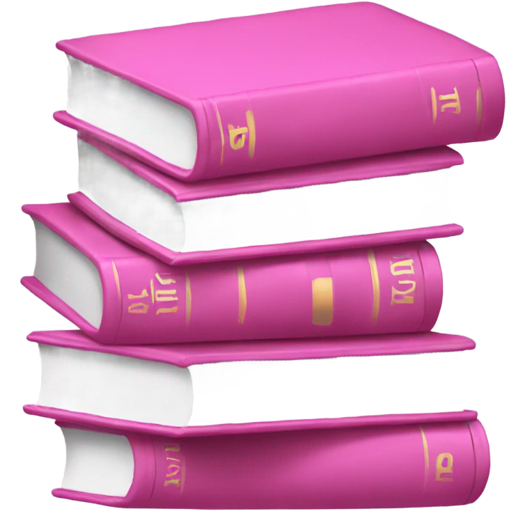 Pink stack of books emoji