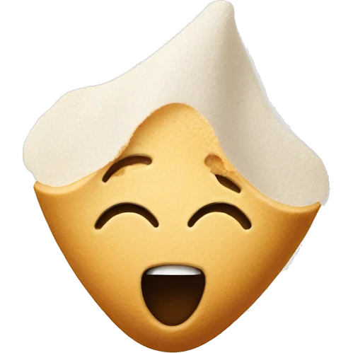 Nose hovering over refined flour emoji