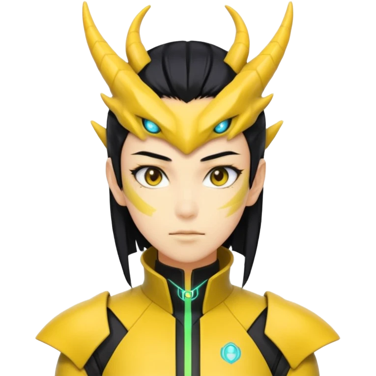 Anime Dragon HumanAndroid Yellow They/Them emoji