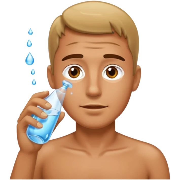 man drinking water emoji