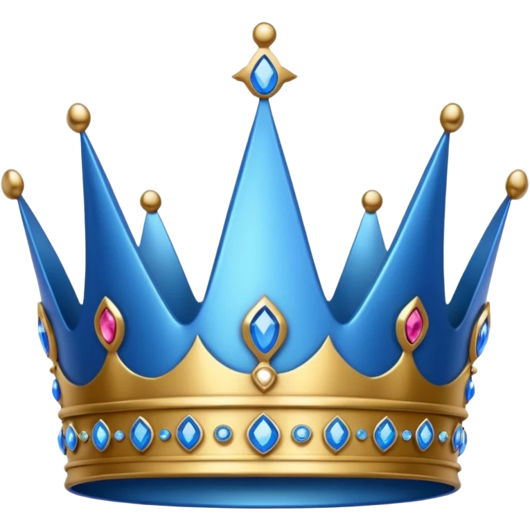 shiny blue crown only emoji