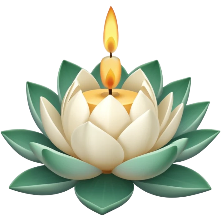 a lotus candle emoji