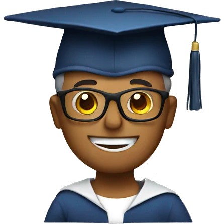 professor with graduation cap emoji