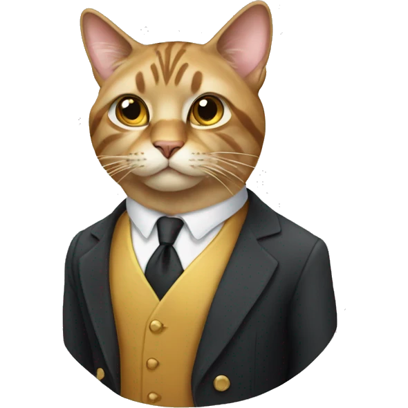 Rich cat emoji