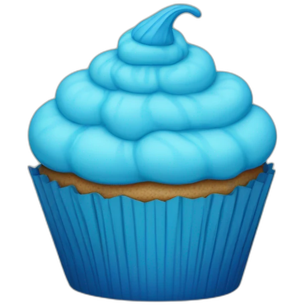 blue cupcake emoji