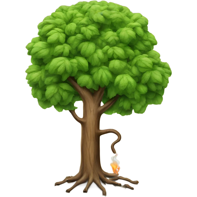 Tree smoking cigarettes  emoji