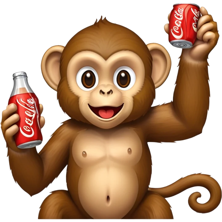 monkey with coke emoji
