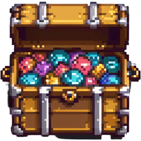 treasure chest overflowing with treasure emoji