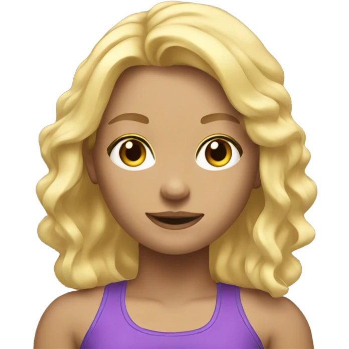 Gym blond hair girl emoji