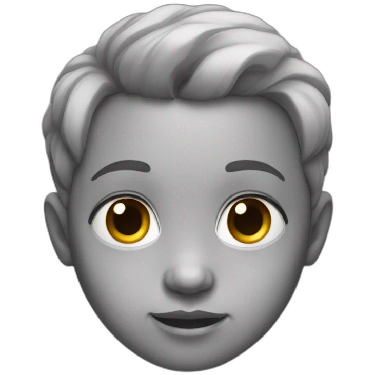 Baby-face-with-grey-skin-few hairs emoji