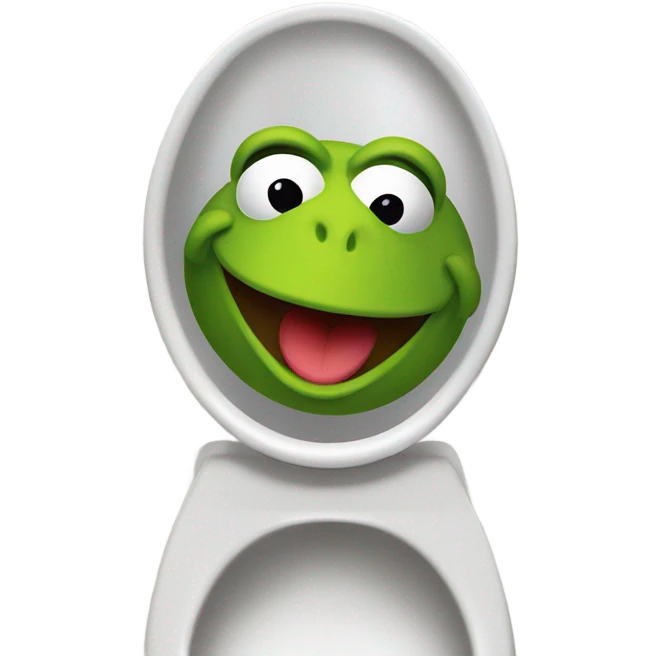 kermit head in toilet emoji