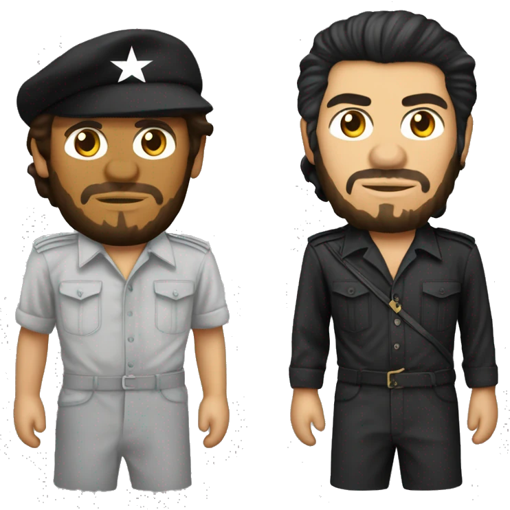  Che Guevara vestito con camicia nera e calvo emoji