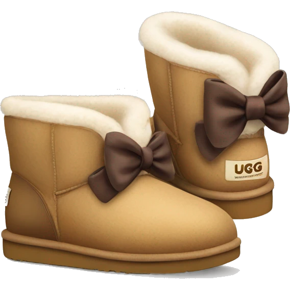 Ugg slippers with bows emoji