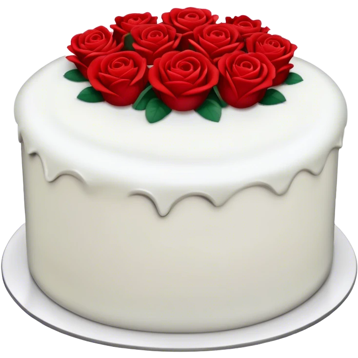 Cake with red roses emoji