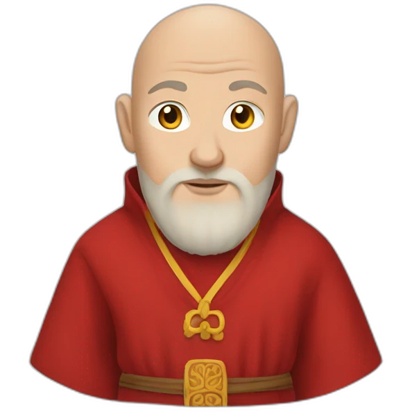 Caucasian Monk in red robe emoji