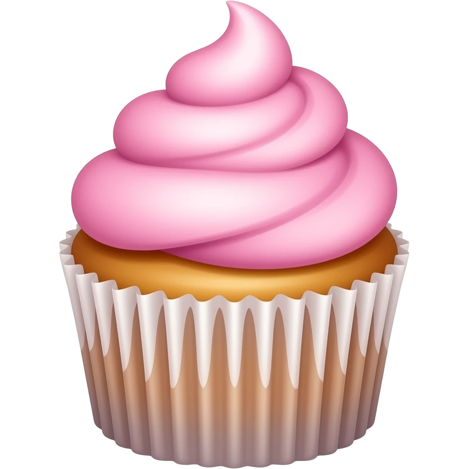 Cupcake with pink icing emoji