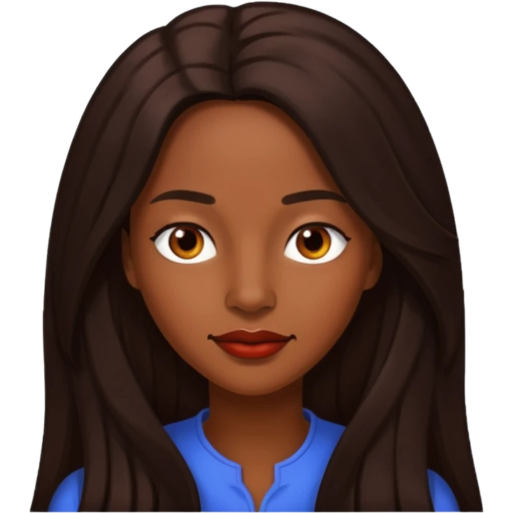 Rozonda Chilli Thomas with dark brown long hair emoji