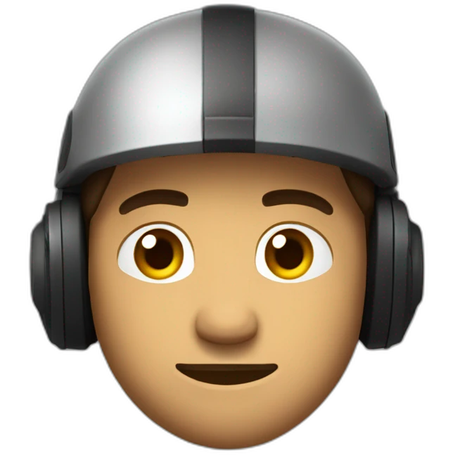homme brun dégradé avec casque gaming emoji