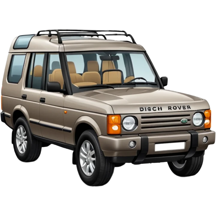 Grey-brown Land Rover Discovery
Apple emoji style. emoji