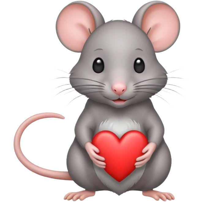 Rat with a heart emoji
