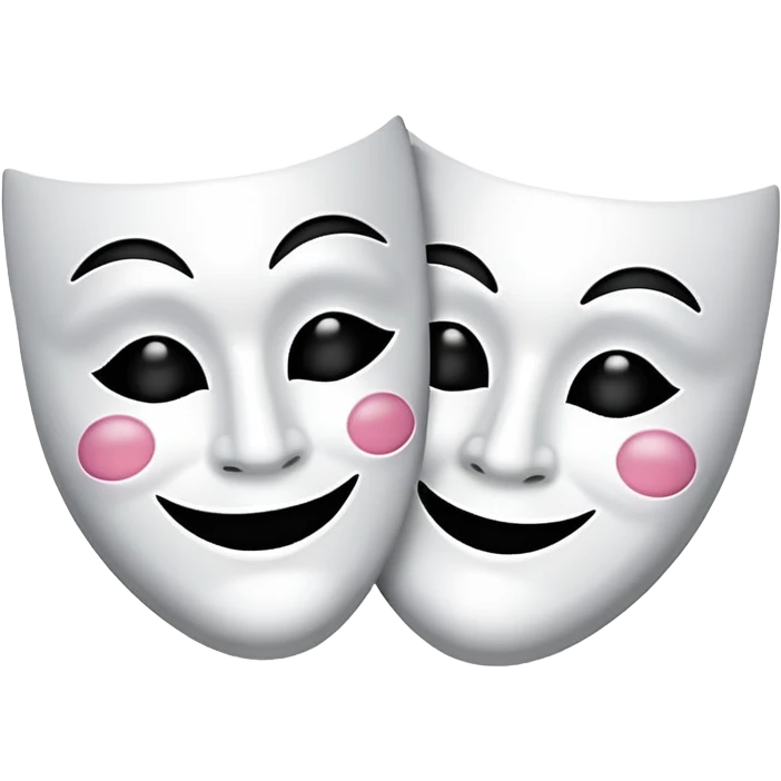 drama mask with happy and sad faces emoji