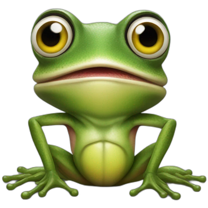 Crazyfrog with realistic organs emoji