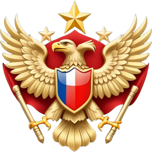Russian flag, eagle and russian mafia star emoji