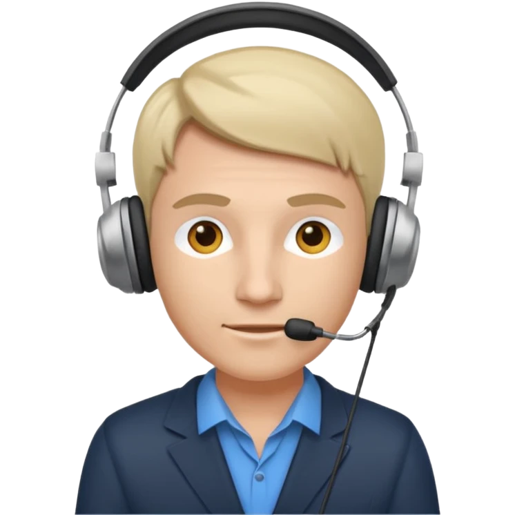 a sales agent with headphones emoji