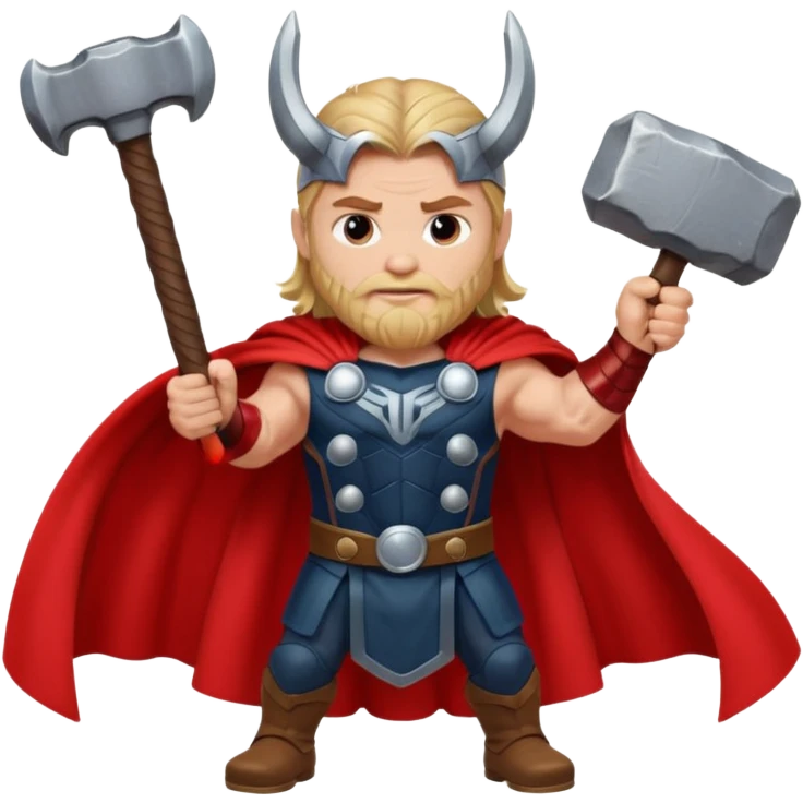Thor – Hammer, red cape







 emoji