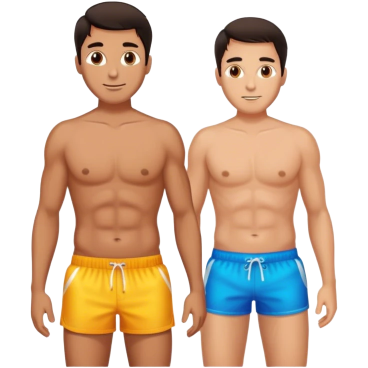 Hairy man in swimming shorts emoji