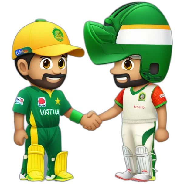 babar azam and virat kohli shaking hands emoji