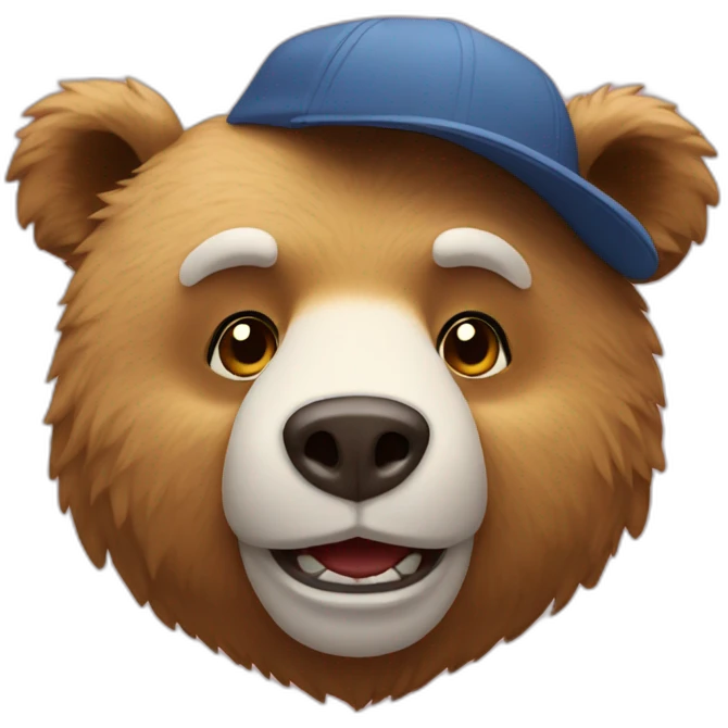 Bear With à cap emoji