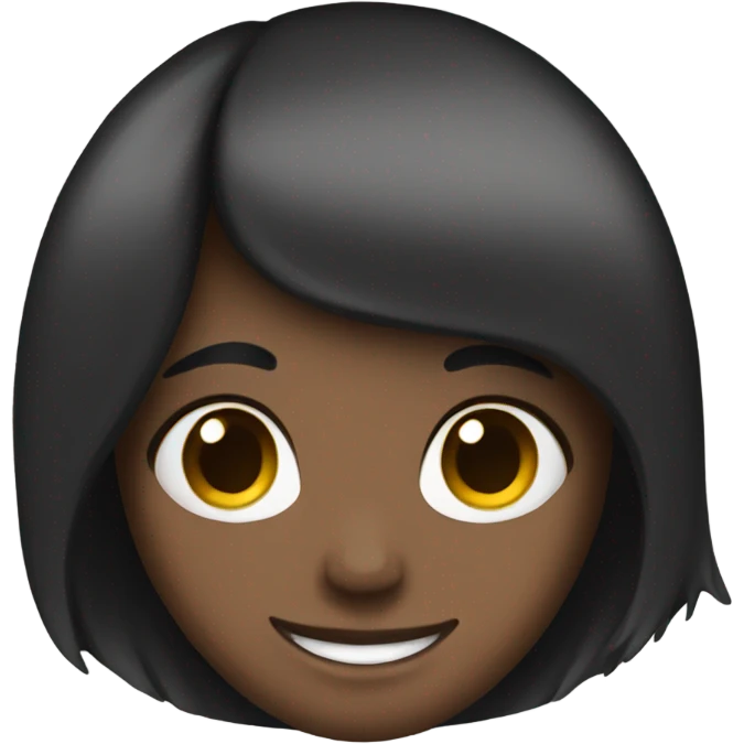 smiling girl with black hair emoji  emoji