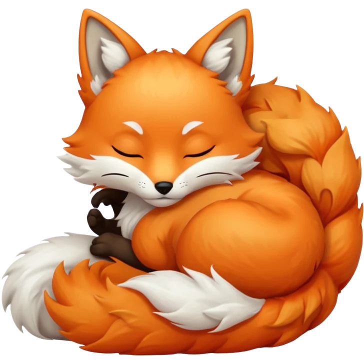 sleeping kitsune emoji