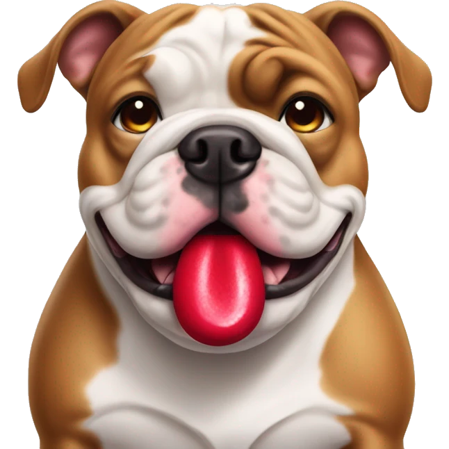 Bull dog with lipstick  emoji